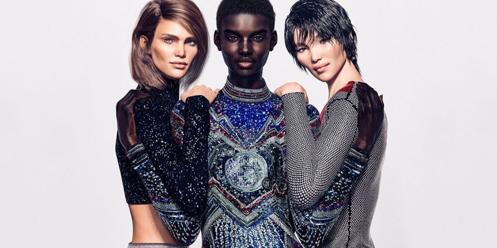 В рекламе Balmain снялись виртуальные модели